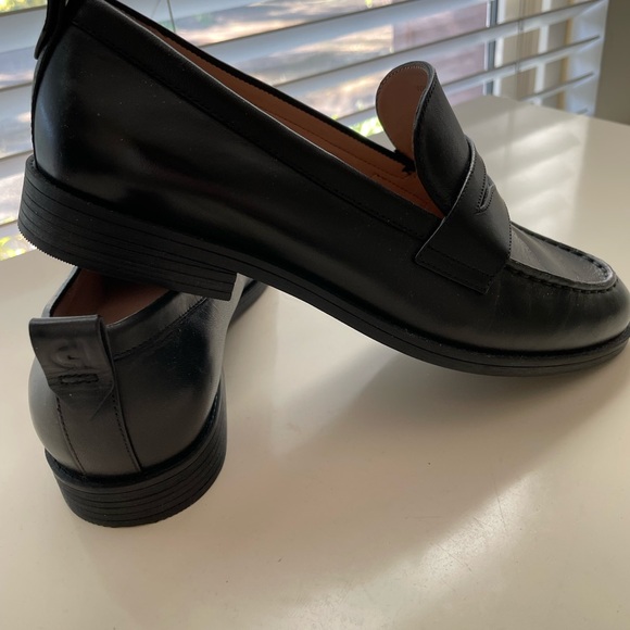 Cole Haan Black Flats Classic Penny Loafers - Picture 4 of 5